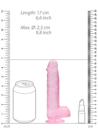 Real Rock Crystal Clear Realistic Dildo With Balls