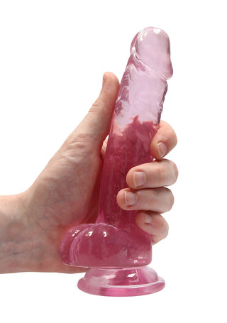 Real Rock Crystal Clear Realistic Dildo With Balls