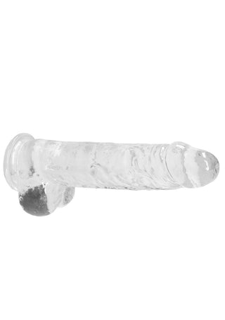 Real Rock Crystal Clear Realistic Dildo With Balls