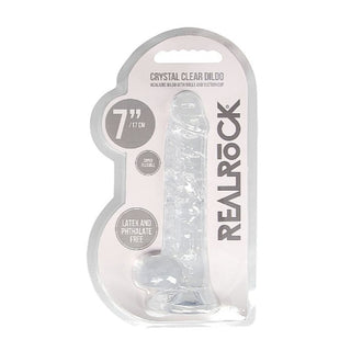 Real Rock Crystal Clear Realistic Dildo With Balls