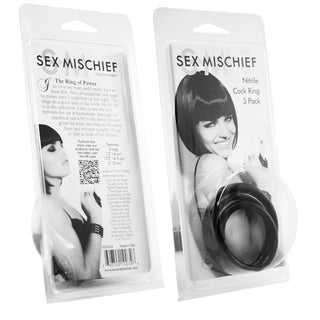 S&M Nitrile Cock Ring 3 Pack