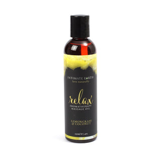 Intimate Earth Massage Oil Relaxing - Lemongrass & Coconut