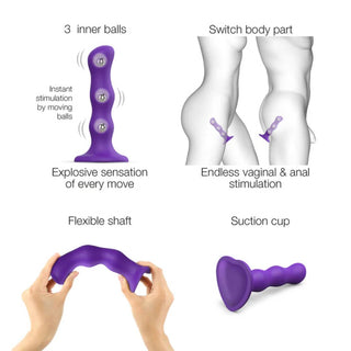 Strap On Me - Dildo Geisha Balls - Purple
