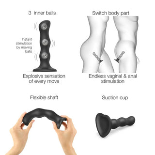 Strap On Me - Dildo Geisha Balls - Black