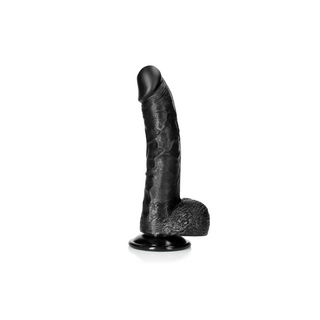 Real Rock - Curved Realistic Dildo & Balls with Suction Cup