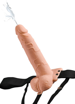 Pipedream - Fetish Fantasy Series - 7" Squirting Hollow Strap-on - Light/Black