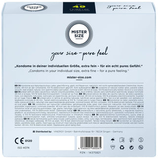 Preservativi Ultra Sottili 49 Mister Size