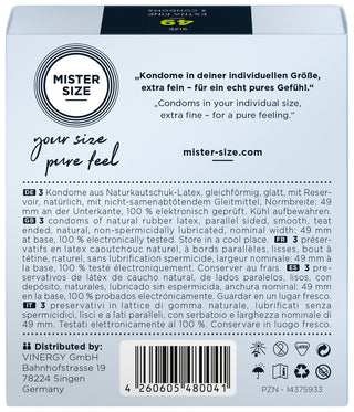 Preservativi Ultra Sottili 49 Mister Size