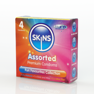 Skins Condoms Assorted 4 Pack - D&R NAT UT
