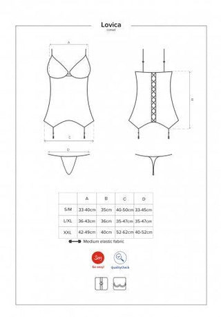 Corsetto e Perizoma Sexy Lovica Rosso