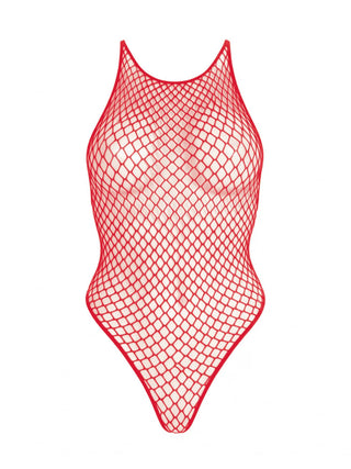 Body Sexy Net Snap Crotch Tank Rosso