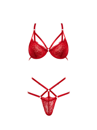 Oh La La Cheri - Alix 2Pc Bra Set - S/M - Red