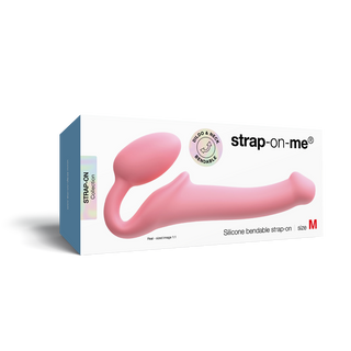 Strap On Me - Silicone Bendable Strap-On - Pastel Pink