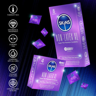 Skins Condoms Non-Latex XL 4 Pack