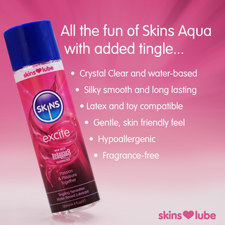 Skins Excite Tingling Water Based Lubricant