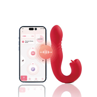Honey Play Box - Joi Thrust 2 - Thrusting G Spot Vibrator & Tongue Clit Licker (App Controlled  Pressure Sensing)