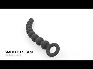 S&M Black Silicone Anal Beads