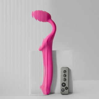 Strap On Me - Vibrating Bendable Strap-On - Fuchsia