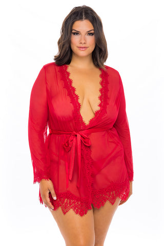 Oh La La Cheri - Provence Robe Plus - 3X/4X -Red