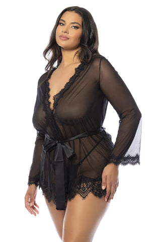 Oh La La Cheri - Provence Robe Plus - 1X/2X -  Black