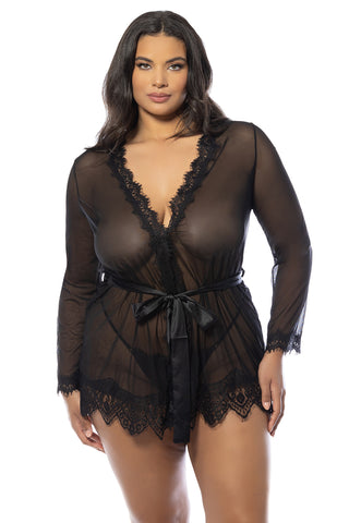 Oh La La Cheri - Provence Robe Plus - 1X/2X -  Black
