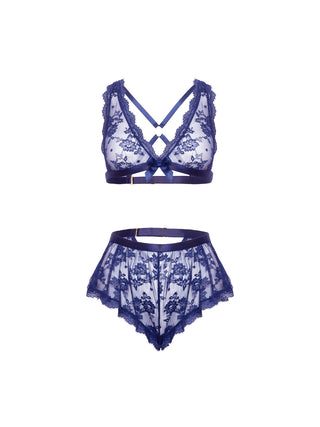 Oh La La Cheri - Gladys 2 Pc Set - L/XL - Estate Blue