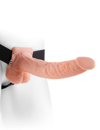 Pipedream - Fetish Fantasy Series - 9" Hollow Strap-On with Balls  - Light/Black