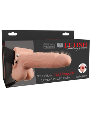 Pipedream - Fetish Fantasy Series - 7" Hollow Strap-On  - Light/Black