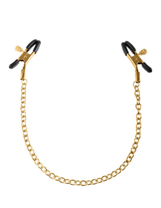 Pipedream - Fetish Fantasy Gold - Chain Nipple Clamps  - Gold/Black