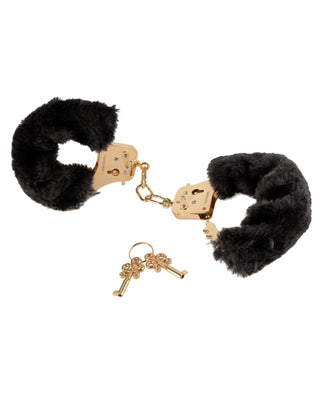 Pipedream - Fetish Fantasy Gold - Deluxe Furry Cuffs  - Gold/Black