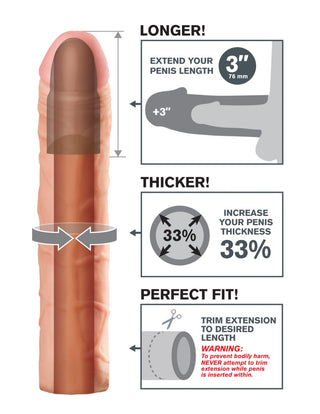 Pipedream - Fantasy X-tensions  - Perfect 3" Extension  - Light
