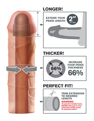 Pipedream - Fantasy X-tensions  - Mega 2" Extension  - Light