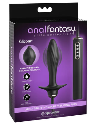 Pipedream - Anal Fantasy Elite - Auto-Throb Inflatable Vibrating Plug - Black