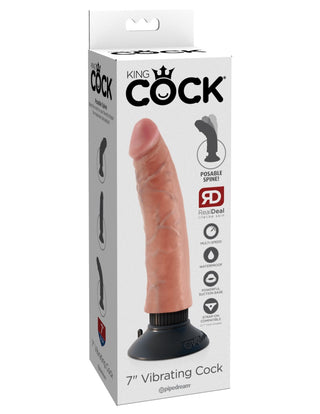 Pipedream - King Cock - 7" Vibrating Cock  - Light