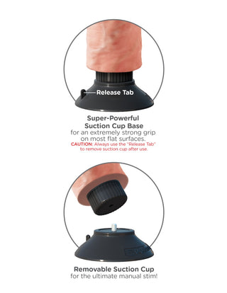 Pipedream - King Cock - 7" Vibrating Cock  - Light