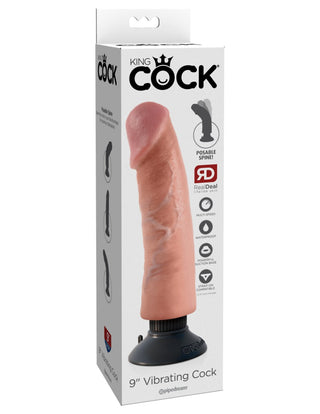 Pipedream - King Cock - 9" Vibrating Cock  - Light