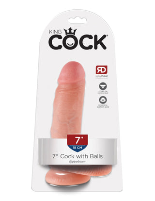 Pipedream - King Cock - 7" Cock with Balls  - Light