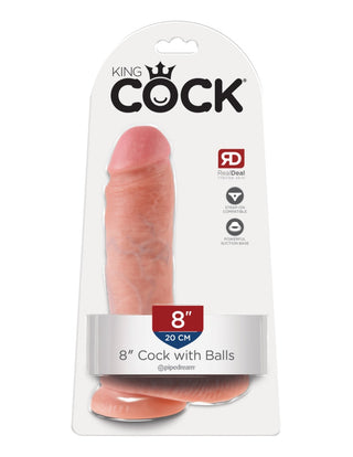 Pipedream - King Cock - 8" Cock with Balls  - Light