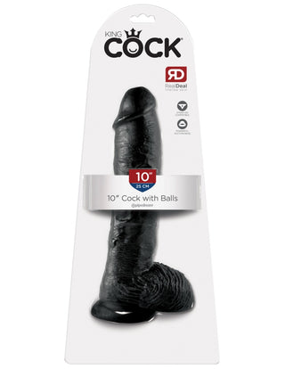 Pipedream - King Cock - 10" Cock with Balls  - Black