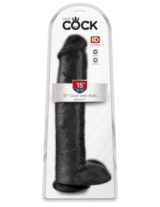 Pipedream - King Cock - 15" Cock with Balls  - Black