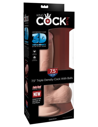 Pipedream - King Cock Plus - 7.5" Triple Density Cock with Balls - Light