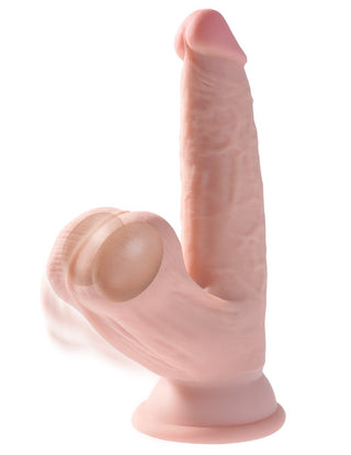 Pipedream - King Cock Plus - 6" Triple Density Cock With Swinging Balls   - Light