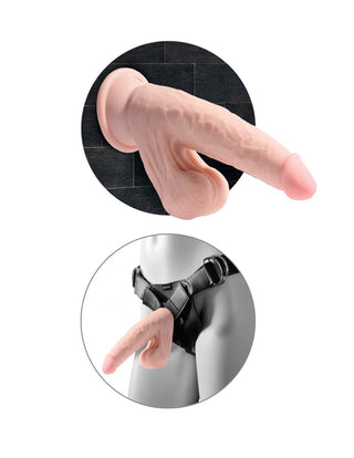 Pipedream - King Cock Plus - 9" Triple Density Cock With Swinging Balls - Light
