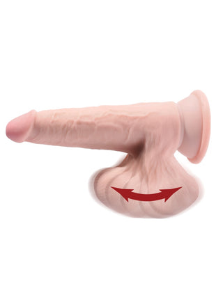 Pipedream - King Cock Plus - 9" Triple Density Cock With Swinging Balls - Light
