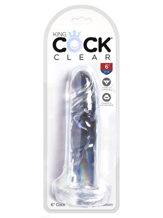 Pipedream - King Cock Clear - 6"  - Clear