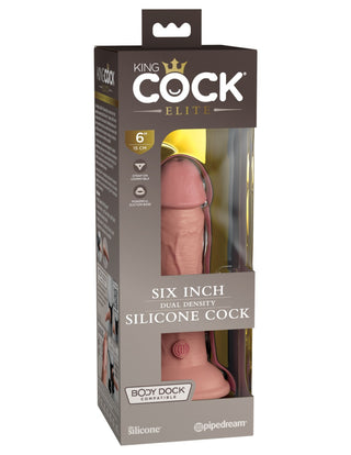 Pipedream - King Cock Elite - 6" Dual Density Silicone Cock  - Light
