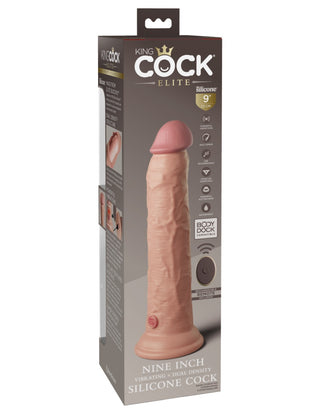 Pipedream - King Cock Elite - 9" Dual Density Vibrating Silicone Cock with Remote  - Light