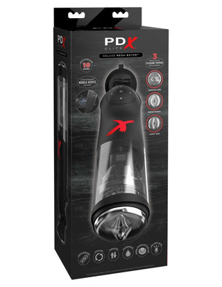 Pipedream - PDX Elite - Deluxe Mega-Bator  - Clear/Black
