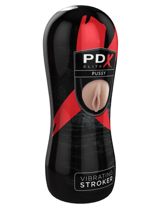 Pipedream - PDX Elite - Vibrating Pussy Stroker  - Light/Black