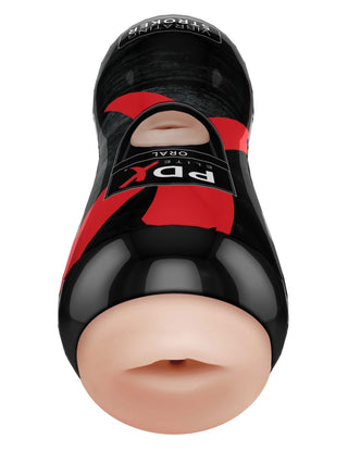 Pipedream - PDX Elite - Vibrating Oral Stroker  - Light/Black